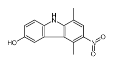 5,8-dimethyl-6-nitro-9H-carbazol-3-ol结构式