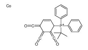 tert-butyl-diphenyl-[4,5,6-tris(oxomethylidene)cyclohex-2-en-1-yl]phosphanium,cobalt Structure