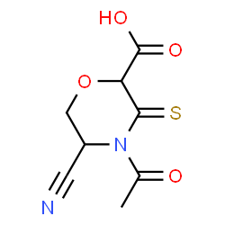 N-acetyl-3-carboxy-5-cyanotetrahydro-1,4-2H-thiazine Structure