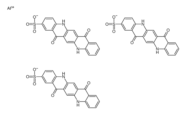 aluminium tris(5,7,12,14-tetrahydro-7,14-dioxoquino[2,3-b]acridine-2-sulphonate) structure