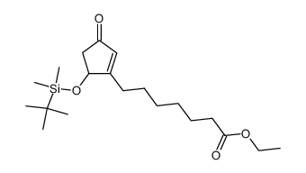 4-[dimethyl-(t-butyl)silyloxy]-3-(6-ethoxycarbonylhexyl)cyclopent-2-enone结构式