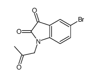 5-bromo-1-(2-oxopropyl)indole-2,3-dione结构式