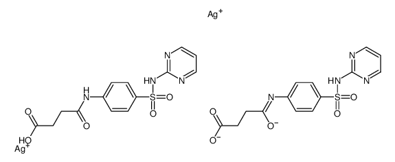 disilver,4-oxo-4-[4-(pyrimidin-2-ylsulfamoyl)anilino]butanoate结构式