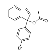 1-(4-bromophenyl)-1-(pyridin-3-yl)allyl acetate Structure