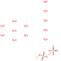 硫酸铬钾,十二水合物结构式