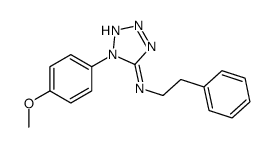 1-(4-methoxyphenyl)-N-(2-phenylethyl)tetrazol-5-amine结构式