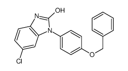 1,3-Dihydro-6-chloro-1-(4-(phenylmethoxy)phenyl)-2H-benzimidazol-2-one结构式