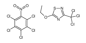 5-ethoxy-3-(trichloromethyl)-1,2,4-thiadiazole,1,2,3,4,5-pentachloro-6-nitrobenzene Structure