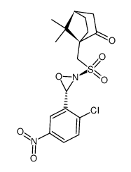 (-)-(S,S)-3-(2-Chloro-5-nitrophenyl)-2-(d-2-oxo-10-bornylsulfonyl)oxaziridine Structure