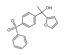 α-methyl-α-[p-(benzenesulfonyl)phenyl]furfuryl alcohol结构式