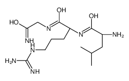 (2S)-2-amino-N-[(2S)-1-[(2-amino-2-oxoethyl)amino]-5-(diaminomethylideneamino)-1-oxopentan-2-yl]-4-methylpentanamide Structure