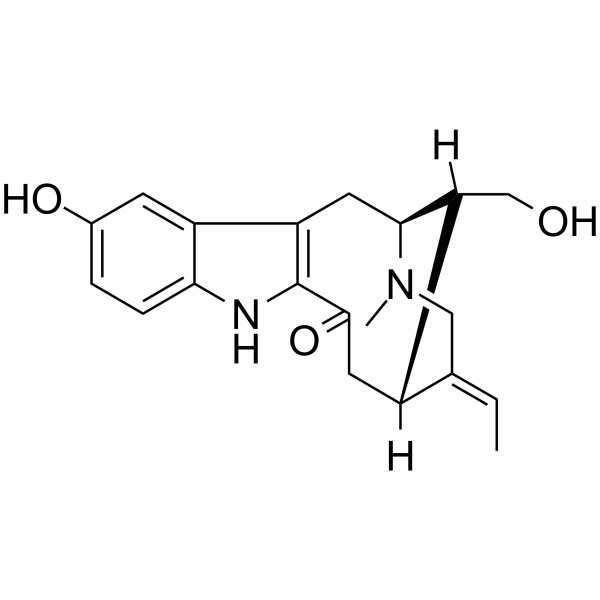 (15α,19E)-10,17-Dihydroxyvobasan-3-one Structure
