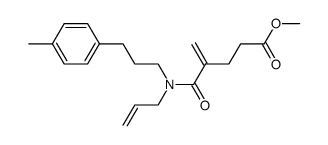 4-[allyl-(3-p-tolyl-propyl)-carbamoyl]-pent-4-enoic acid methyl ester结构式