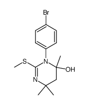 2-methylthio-3-(p-bromophenyl)-4,6,6-trimethyl-4-hydroxy-3,4,5,6-tetrahydropyrimidine Structure