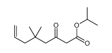 propan-2-yl 5,5-dimethyl-3-oxooct-7-enoate Structure