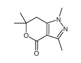 1,3,6,6-tetramethyl-7H-pyrano[4,3-c]pyrazol-4-one结构式