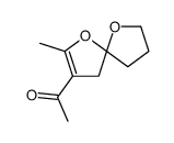 1-(2-methyl-1,6-dioxaspiro[4.4]non-2-en-3-yl)ethanone Structure