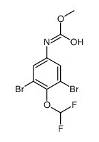 methyl N-[3,5-dibromo-4-(difluoromethoxy)phenyl]carbamate结构式