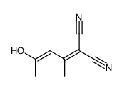 (3-hydroxy-1-methyl-but-2ξ-enylidene)-malononitrile Structure