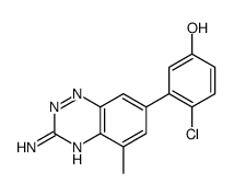 3-(3-amino-5-methyl-1,2,4-benzotriazin-7-yl)-4-chlorophenol结构式