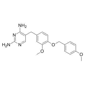 5-[3-甲氧基-4-(4-甲氧基苄氧基)苄基]嘧啶-2,4-二胺结构式