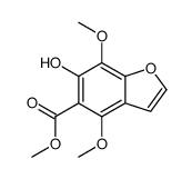 methyl 6-hydroxy-4,7-dimethoxy-1-benzofuran-5-carboxylate Structure