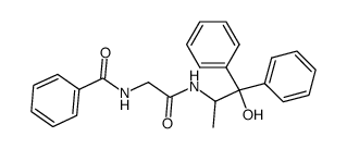 hippuric acid-(2-hydroxy-1-methyl-2,2-diphenyl-ethylamide) Structure