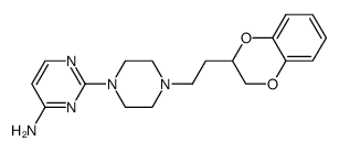 [1-[2-(1,4-benzodioxan-2-yl)ethyl]-4-(4-aminopyrimidin-2-yl)]piperazine结构式