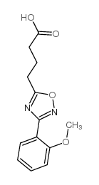 4-[3-(2-甲氧基苯基)-1,2,4-恶二唑-5-基]丁酸结构式