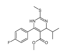 Methyl 6-(4-Fluorophenyl)-4-isopropyl-2-methylthio-1,4-dihydropyrimidine-5-carboxylate结构式