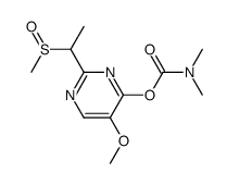 N,N-dimethyl O-(2-(1-methylsulphinyl-ethyl)-5-methoxy-pyrimidin-4-yl)carbamate Structure