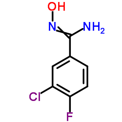 3-Chloro-4-fluoro-N'-hydroxybenzenecarboximidamide Structure