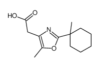 4-Oxazoleacetic acid, 5-methyl-2-(1-methylcyclohexyl)- structure