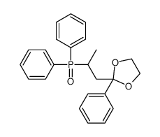 2-(2-diphenylphosphorylpropyl)-2-phenyl-1,3-dioxolane结构式