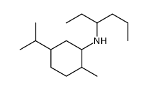 N-hexan-3-yl-2-methyl-5-propan-2-ylcyclohexan-1-amine结构式