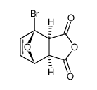 1-brom-7-oxa-bicyclo(2.2.1)hept-5-en-2-exo,3-cis-dicarbonsaeureanhydrid Structure