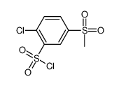 2-CHLORO-5-(METHYLSULFONYL)BENZENESULFONYL CHLORIDE结构式