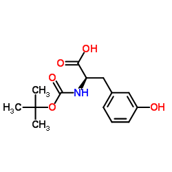 N-(tert-Butoxycarbonyl)-3-hydroxy-D-phenylalanine Structure