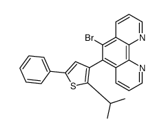 5-bromo-6-(5-phenyl-2-propan-2-ylthiophen-3-yl)-1,10-phenanthroline Structure