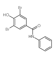 3,5-dibromo-4-hydroxy-N-phenyl-benzamide结构式