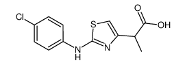 2-[2-(4-chloro-phenylamino)-thiazol-4-yl]-propionic acid Structure