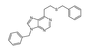 9-benzyl-6-(2-benzylsulfanylethyl)purine结构式