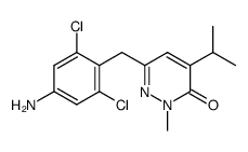 6-(4-amino-2,6-dichlorobenzyl)-4-isopropyl-2-methyl-2H-pyridazin-3-one Structure