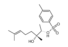 (3R)-(-)-3,7-dimethyl-2-tosyloxy-6-octene-3-ol Structure