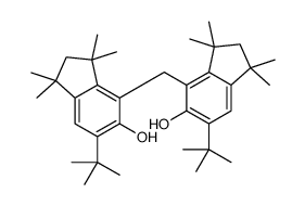 4,4'-methylenebis[6-(tert-butyl)-1,1,3,3-tetramethylindan-5-ol]结构式