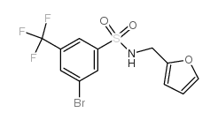 N-(呋喃-2-甲基)3-溴-5-三氟甲基苯磺酰胺结构式