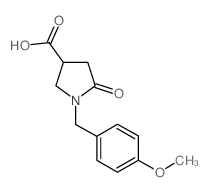 1-(4-甲氧基苄基)-5-氧代吡咯烷-3-羧酸结构式