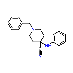 4-Anilino-1-benzyl-4-piperidinecarbonitrile Structure