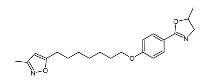 3-methyl-5-[7-[4-(5-methyl-4,5-dihydro-1,3-oxazol-2-yl)phenoxy]heptyl]-1,2-oxazole Structure