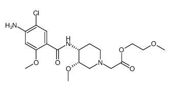 2-methoxyethyl 2-((3S,4R)-4-(4-amino-5-chloro-2-methoxybenzamido)-3-methoxypiperidin-1-yl)acetate Structure